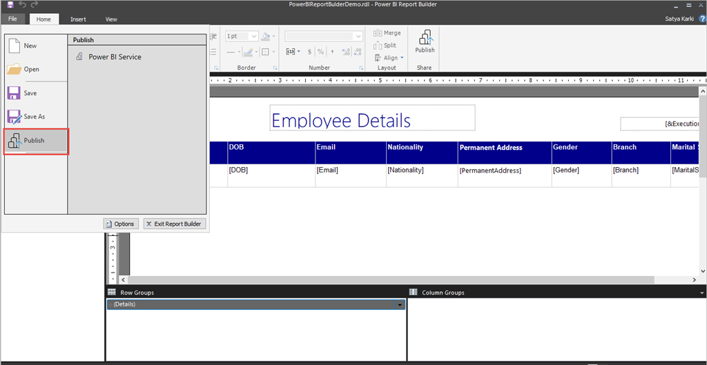 Publish Power BI Paginated Report To Power BI Service Cloud And On-Premises